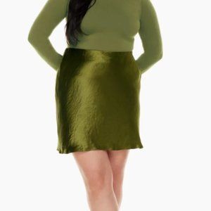 Aritzia Babaton Mini Silk Slip Skirt